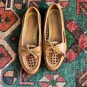 Sperry woven boat shoes (Audrey Cane); size 6; worn twice; great condition.